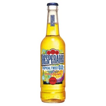 Desperados Tropical Twist 0.0 Alcohol-free beer 400ml x 12 Bottle pack