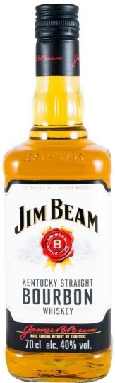 Jim Beam White Label Kentucky Straight Bourbon Whiskey, 70cl