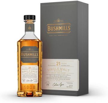 Bushmills 21 Year Old Single Malt Irish Whiskey in a Gift Box, 70cl