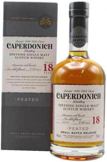 Caperdonich (silent) - Secret Speyside - Peated Single Malt - 18 year old Whisky in Gift Box, 70cl