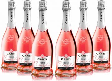 Canti Cuvèe Rosa Extra Dry Sparkling Extradry Rosè Wine - 6x750 ml
