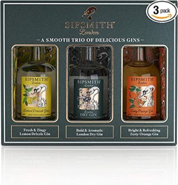 Sipsmith London Mini Trio of Gins, 3 x 5cl