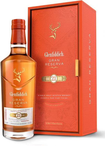 Glenfiddich 21 Year Old Single Malt Scotch Whisky in Gift Box, 70 cl