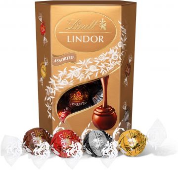 Lindt Lindor Assorted Chocolate Truffles Box - approx. 16 Balls, 200g