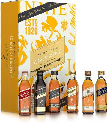 Johnnie Walker Blended Scotch Whisky 12 Advent Calendar, 5cl (Case of 12)