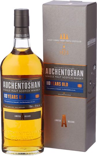 Auchentoshan 18 Year Old, Single Malt Scotch Whisky in Gift Box, 70cl