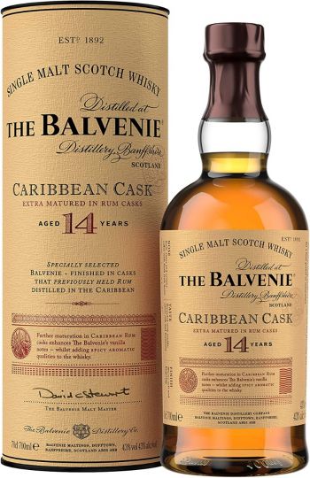 Balvenie 14 Year Old Caribbean Cask Single Malt Whisky in Gift Tin, 70cl