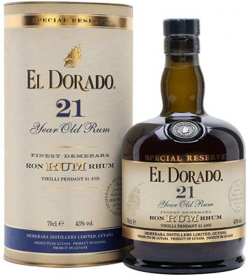 EL DORADO Special Reserve 21 year Old Guyanan Rum in Gift Tin, 70cl 