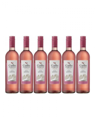Gallo Pink Moscato Non Vintage Wine,  75cl (Case of 6)
