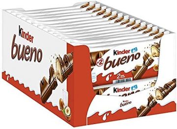 Kinder Bueno Twin Bar Chocolate 43g Case of 10 x 3 Multipacks