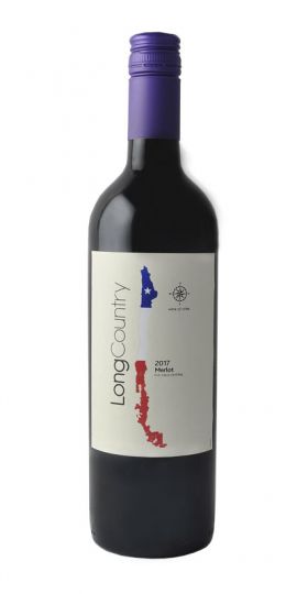 Long Country Merlot 2020 D.O. Central Valley Red Wine, 75cl