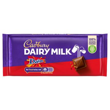 Cadbury Dairy Milk with Daim Chocolate Bar, 120 g