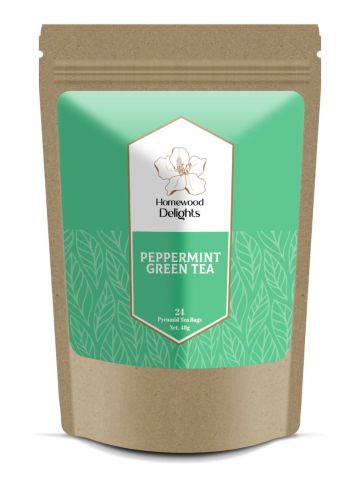 Peppermint Green Tea Pyramid Bag Pouch, 24 x 2g