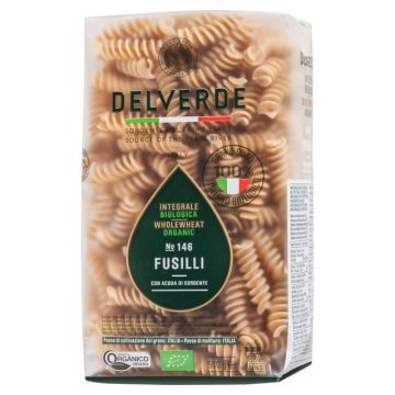 Delverde Wholewheat Organic Fusilli, 500g